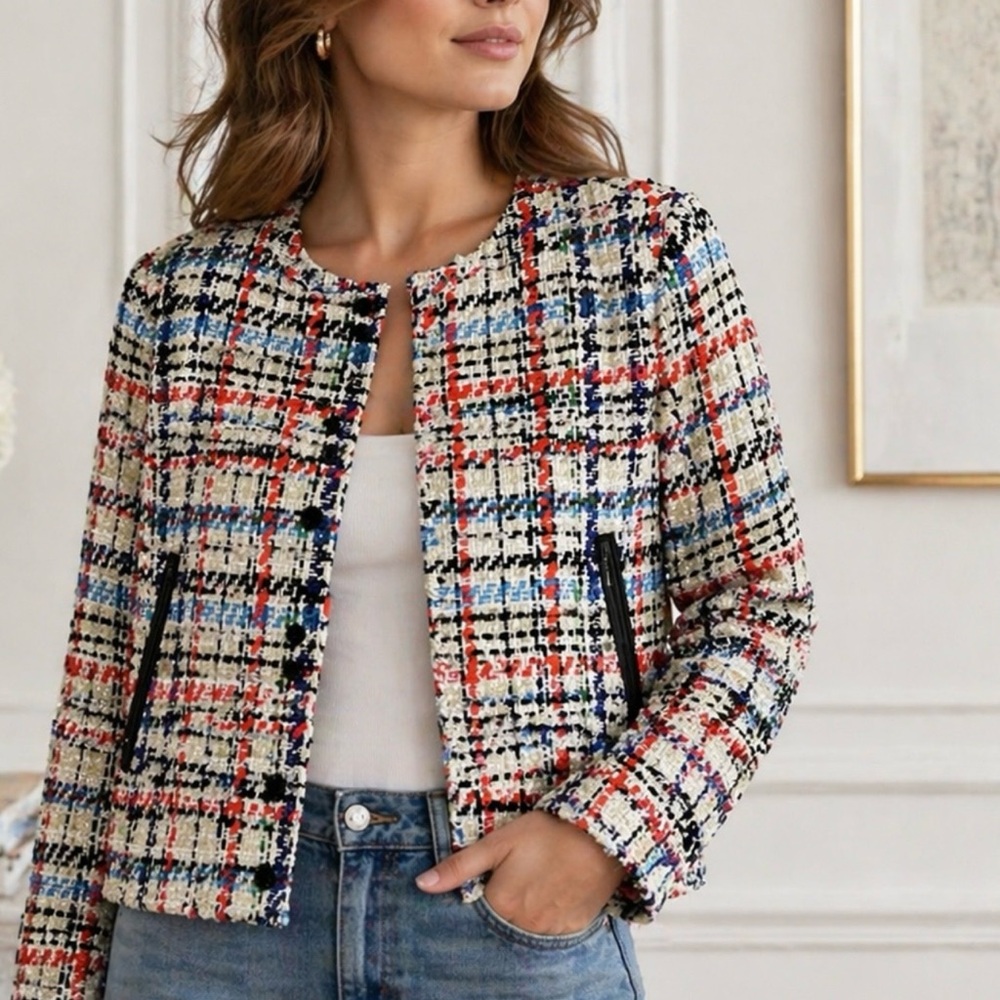 rag & bone White Combo Otis Jacket size L